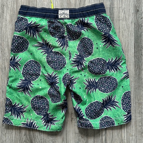 GAP Kids Boys  Neon Green and Navy Surf Shorts Sz 10 - Picture 10 of 12